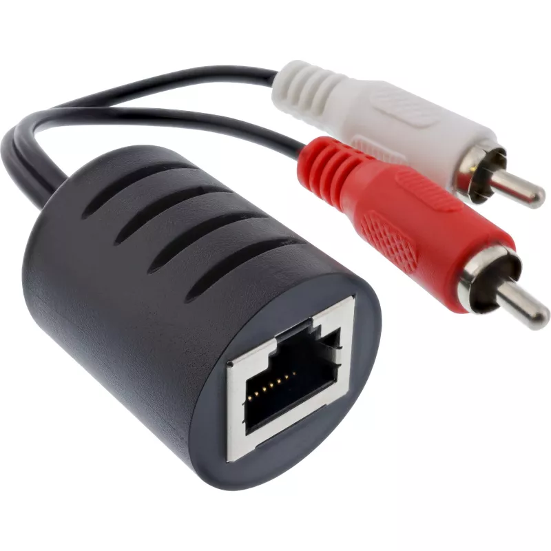 InLine RCA Audio over LAN / Ethernet / RJ45 Cable 2pcs. one set