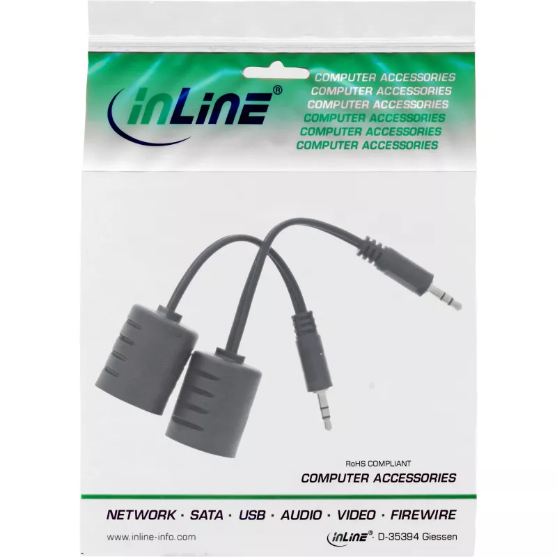 InLine 3.5mm Audio over LAN / Ethernet / RJ45 Cable max. 50m complete set