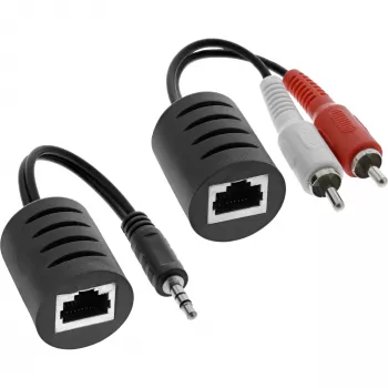 InLine RCA Audio over LAN / Ethernet / RJ45 Cable max. 50m complete set