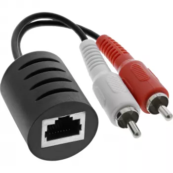 InLine RCA Audio over LAN / Ethernet / RJ45 Cable max. 50m complete set