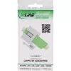 Fiber optical Keystone Snap-in adaptor InLine 89988G LC duplex SM green