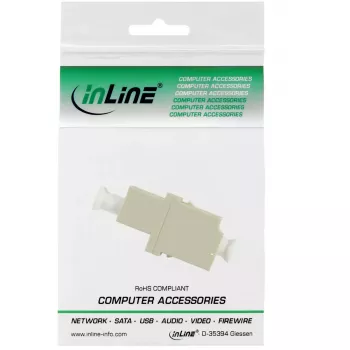 InLine Fiber optical Adapter duplex LC/LC female MultiMode ceramic sleeve