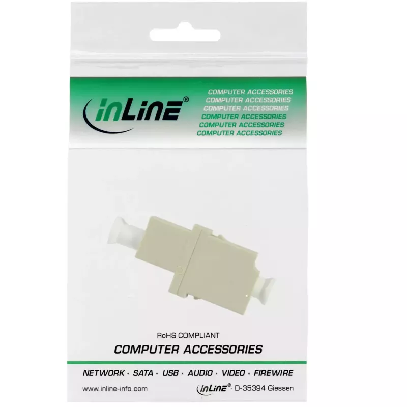 InLine Fiber optical Adapter duplex LC/LC female MultiMode ceramic sleeve