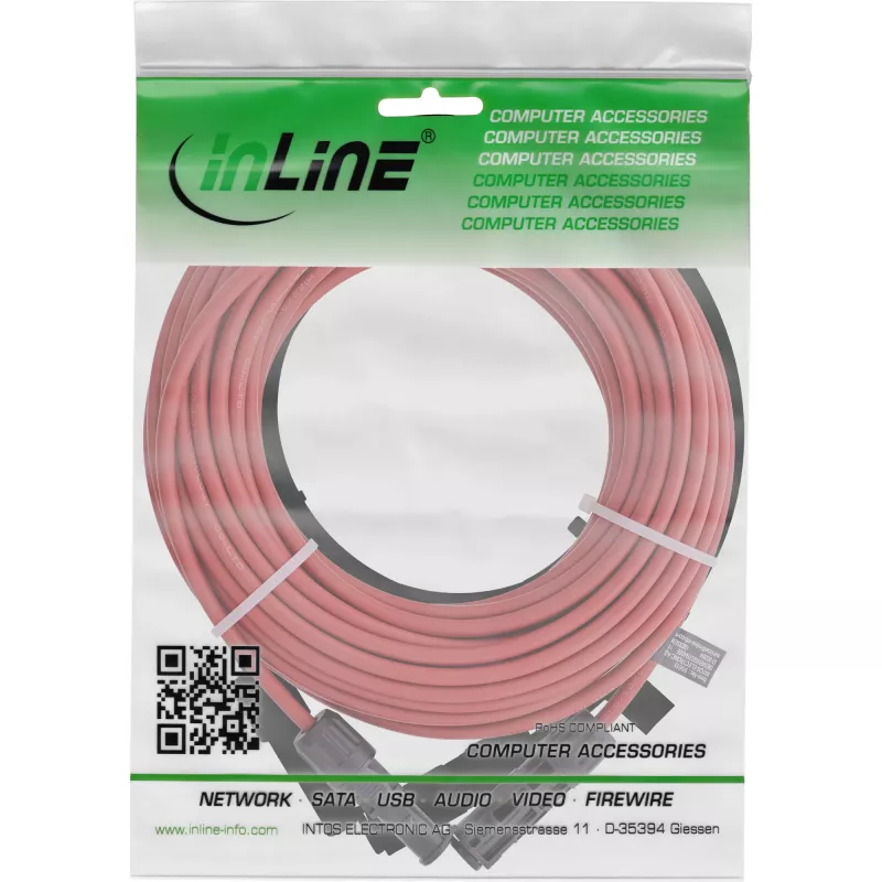 Medium voltage cable InLine 95415 1500V 15m Red Black