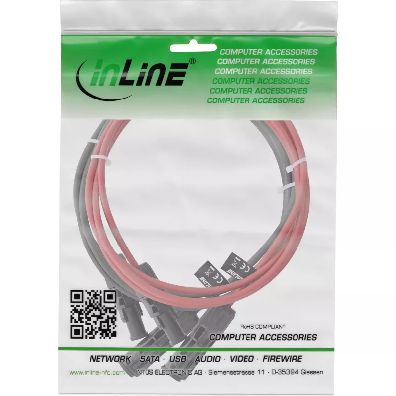 Medium voltage cable InLine 95601 Red Black 1500V 1m 0.7mm