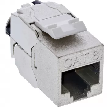 Keystone module InLine B-76202Q — flat grey RJ-45, 14.5×31.8×19.4 mm