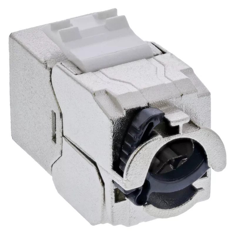 Keystone module InLine B-76202Q — flat grey RJ-45, 14.5×31.8×19.4 mm