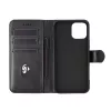 Wallet case eSTUFF ES67110011-BULK for iPhone 17 Pro Max Black 3 card pockets