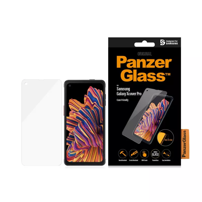 PanzerGlass ® Screen Protector Samsung Galaxy Xcover Pro, Samsung, Samsung - Galaxy Xcover Pro, Dry application, Scratch resistant, Shock resistant, Transparent, 1 pc(s)
