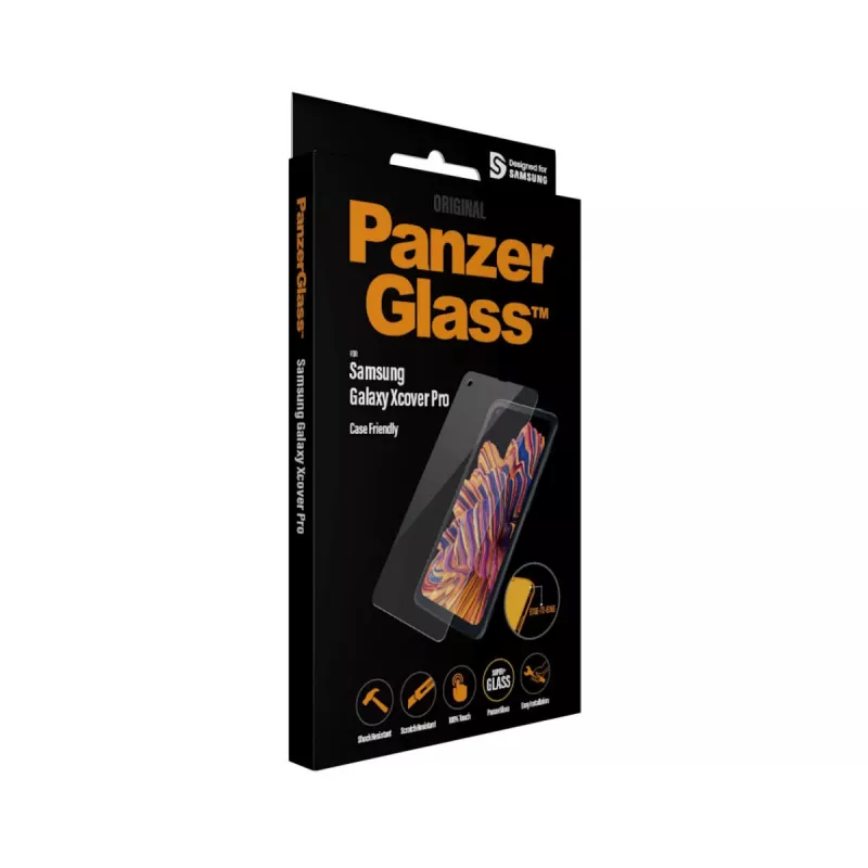 PanzerGlass ® Screen Protector Samsung Galaxy Xcover Pro, Samsung, Samsung - Galaxy Xcover Pro, Dry application, Scratch resistant, Shock resistant, Transparent, 1 pc(s)