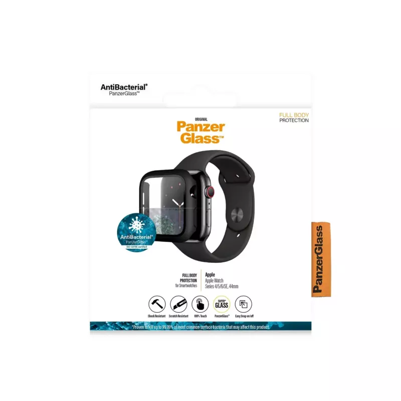 PanzerGlass ® Full body Case Black Apple Watch SE 3 | SE | 6 | 5 | 4 | 44mm