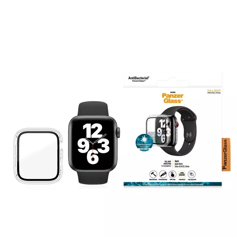PanzerGlass ® Full body Case Transparent Apple Watch Series SE 3 | 6 | 5 | 4 | 40mm
