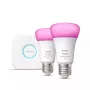 Smart LED starter kit Philips Hue White and Colour Ambience — 2× E27 11W bulbs, Bluetooth/Zigbee