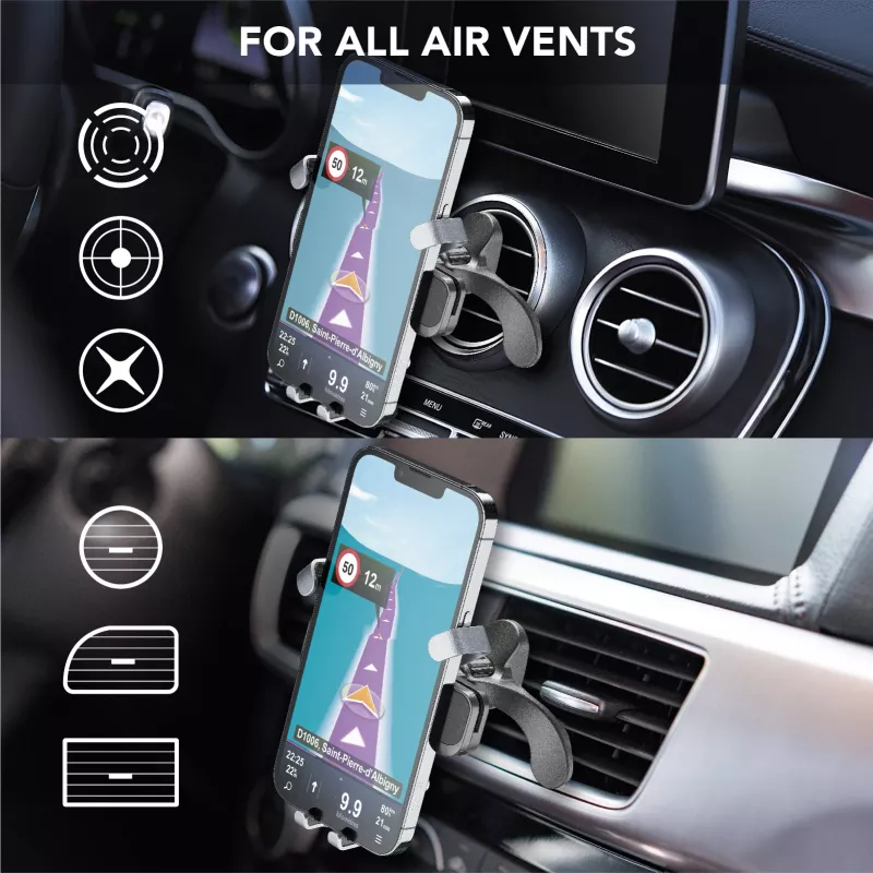 Cellularline Slide Fit - Universal In-car smartphone holder with easy insertion