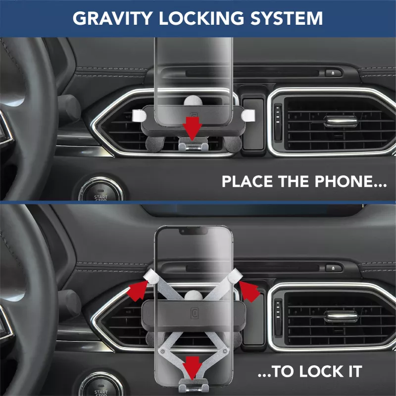 Cellularline Slide Fit - Universal In-car smartphone holder with easy insertion