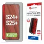 Displex Privacy Screen Protector (10H) for Samsung Galaxy S24+/S25+, Eco Mounting Frame, Privacy Filter