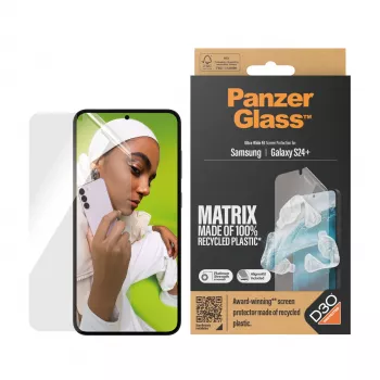 PanzerGlass ® ECO MATRIX Screen Protector with D3O® Samsung Galaxy S24+ | Ultra-Wide Fit w. AlignerKit