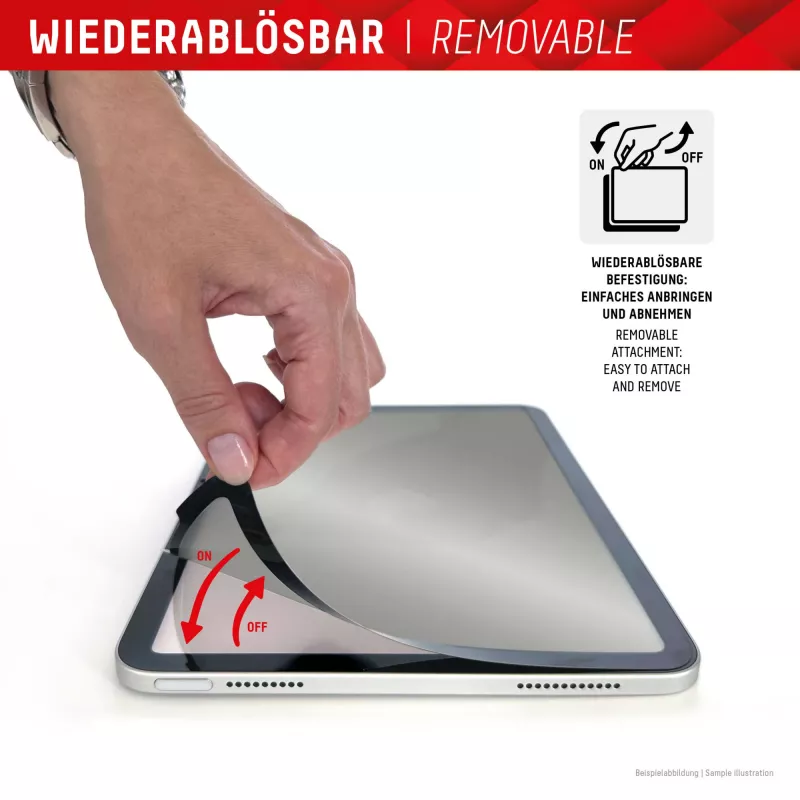 Displex TABLET PRIVACY SAFE removable 2-way privacy filter for iPad 10,2'' (7./8./9. Gen.)