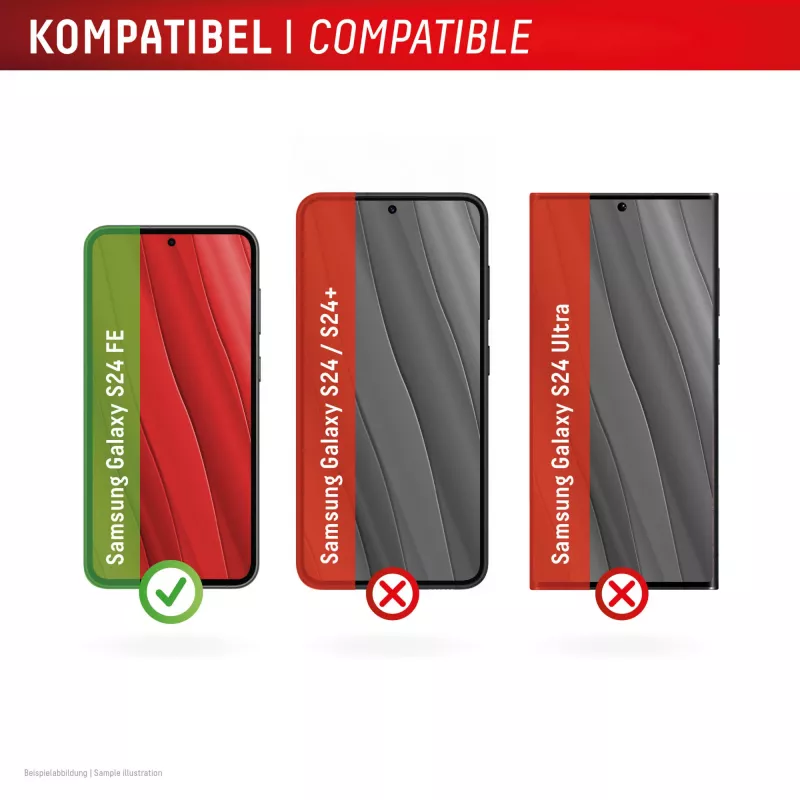 Displex Screen Protector (10H) for Samsung Galaxy S24 FE, Eco Mounting Frame, scratch resistant
