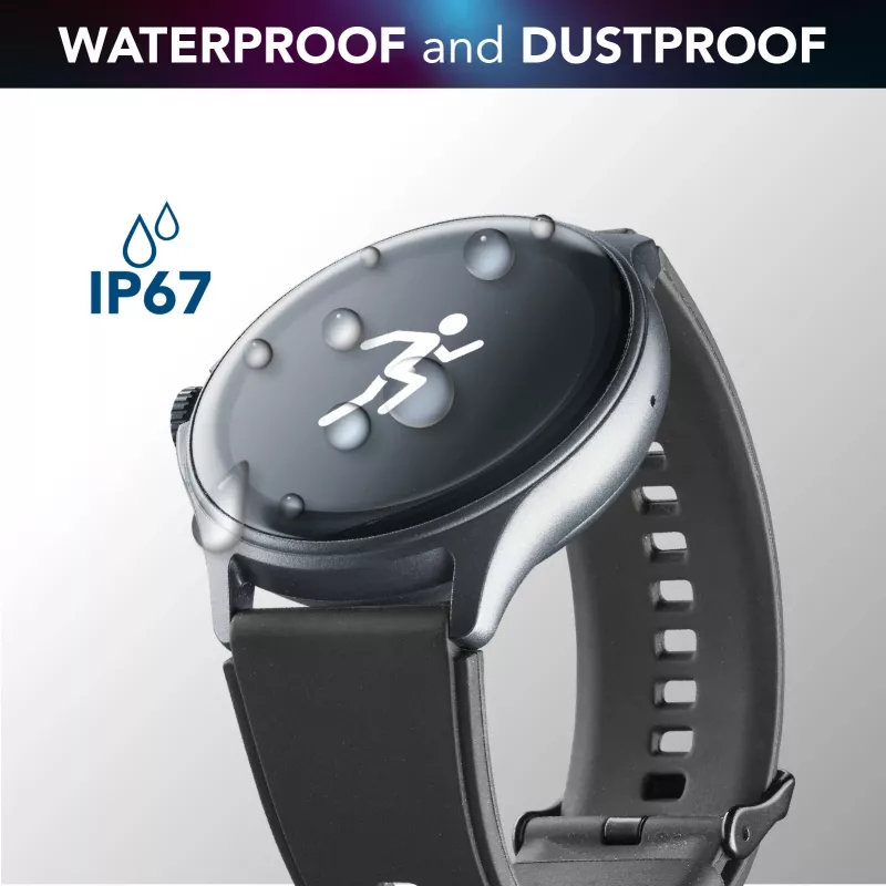 Cellularline ION PRO Round Bluetooth® smartwatch with app, 3.51 cm (1.38 inch), TFT, Touchscreen, 0.00064 GB, 98 g