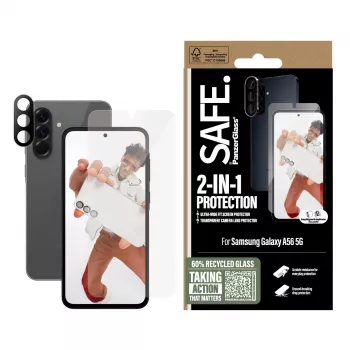 PanzerGlass SAFE. by ® 2-in-1 Bundle Samsung Galaxy A56 5G Scratch Shock Resistant