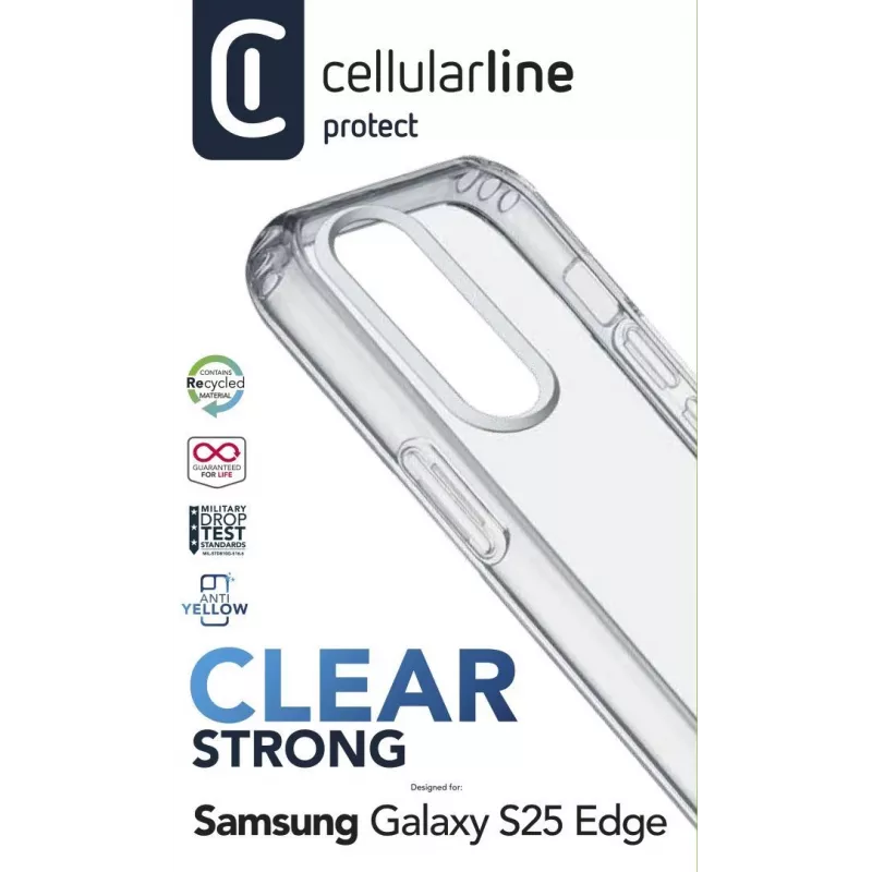 Cellularline Clear Strong - Galaxy S25 Edge Hard case with rubber edges