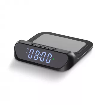 Tech Pop Digital alarm clock Black