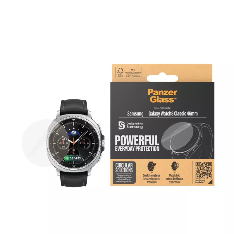 Screen Protector PanzerGlass Samsung Galaxy Watch8 Classic 46mm Scratch Shock Resistant