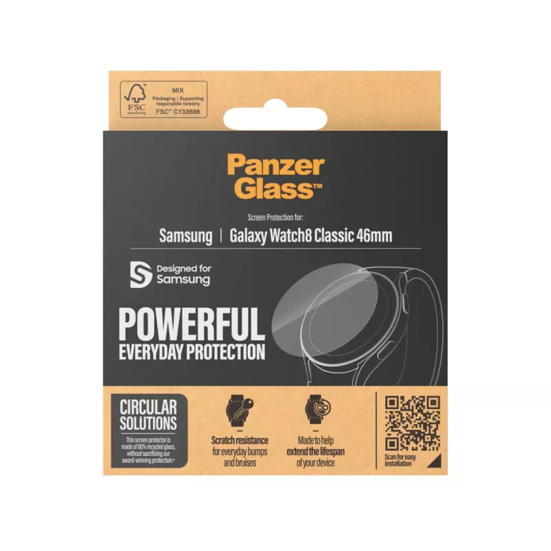 Screen Protector PanzerGlass Samsung Galaxy Watch8 Classic 46mm Scratch Shock Resistant