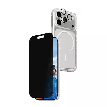 Privacy Case PanzerGlass for iPhone 17 Pro 3-in-1 — CARE series, privacy protection, integrated camera cover