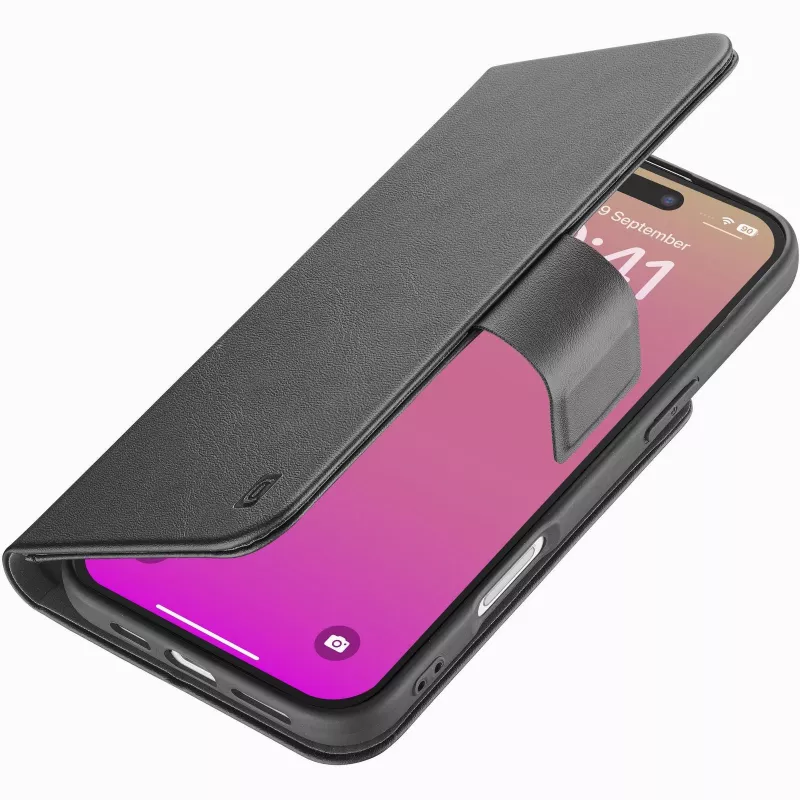 Cellularline Book Agenda - iPhone 17 Leather-effect book case with magnetic closure