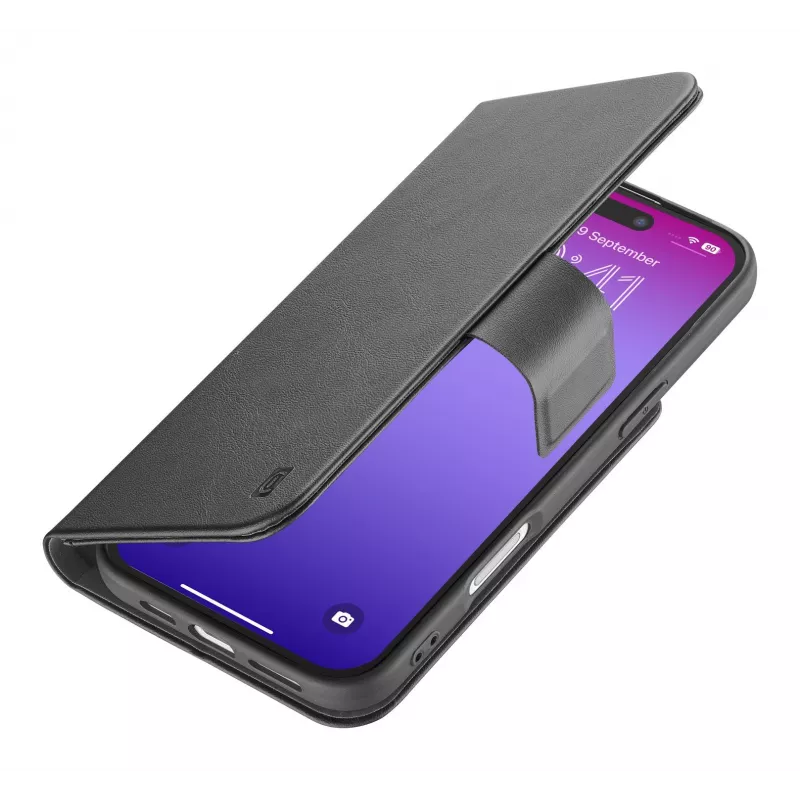 Cellularline Book Agenda - iPhone 17 Pro Leather-effect book case with magnetic closure