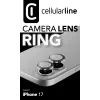 Cellularline Camera Lens Ring - iPhone 17 Tempered glass for camera protection