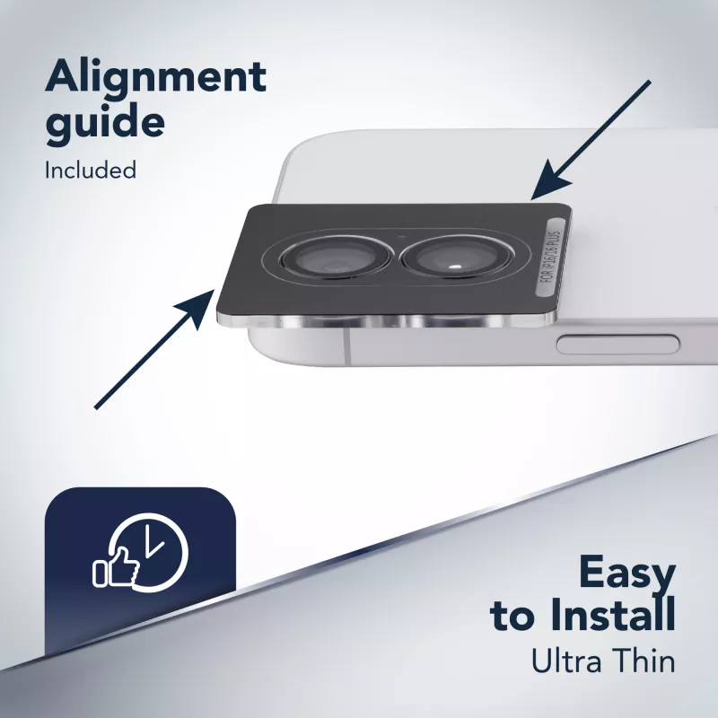 Cellularline Camera Lens Ring - iPhone 17 Tempered glass for camera protection