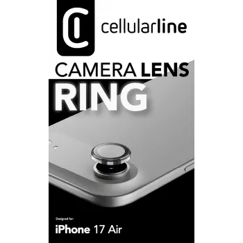 Cellularline Camera Lens Ring - iPhone Air Tempered glass for camera protection