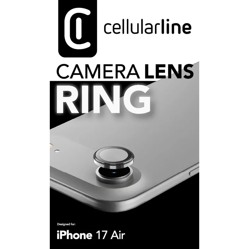 Cellularline Camera Lens Ring - iPhone Air Tempered glass for camera protection