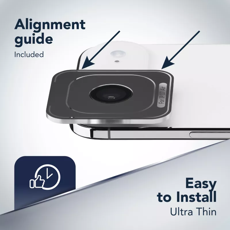 Cellularline Camera Lens Ring - iPhone Air Tempered glass for camera protection