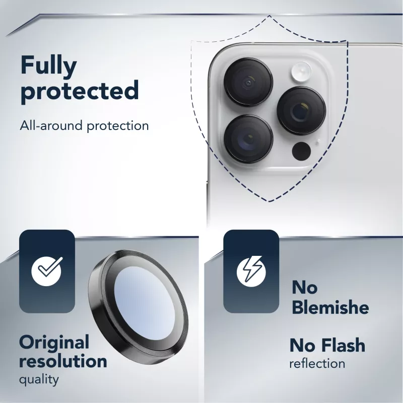 Cellularline Camera Lens Ring - iPhone Air Tempered glass for camera protection