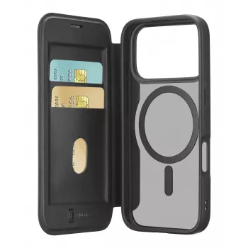 Cellularline Daily Mag - iPhone 17 Pro Book cover with semi-transparent hard back compatible with Magsafe® ecosystem