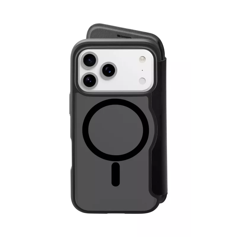 Cellularline Daily Mag - iPhone 17 Pro Book cover with semi-transparent hard back compatible with Magsafe® ecosystem