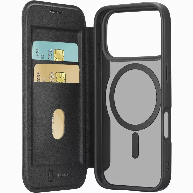 Cellularline Daily Mag - iPhone 17 Pro Book cover with semi-transparent hard back compatible with Magsafe® ecosystem