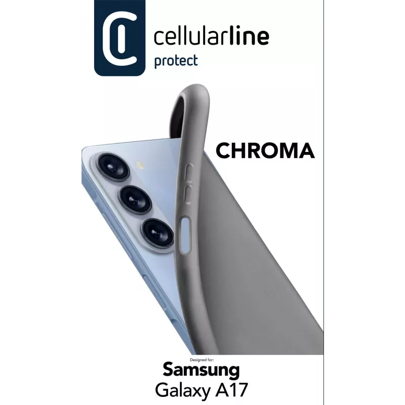 Cellularline Chroma - Galaxy A17 Colourful soft rubber case, Cover, Samsung, Galaxy A17, 17 cm (6.7 inch), Black