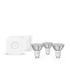 Philips Hue White and colour ambience Essential starter kit: 3 GU10 smart bulbs (345 lm) + dimmer switch