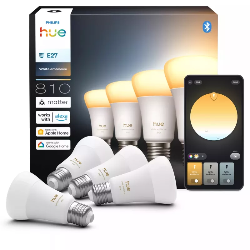 Smart bulb Philips Hue White ambience A60 E27 6W Bluetooth Zigbee