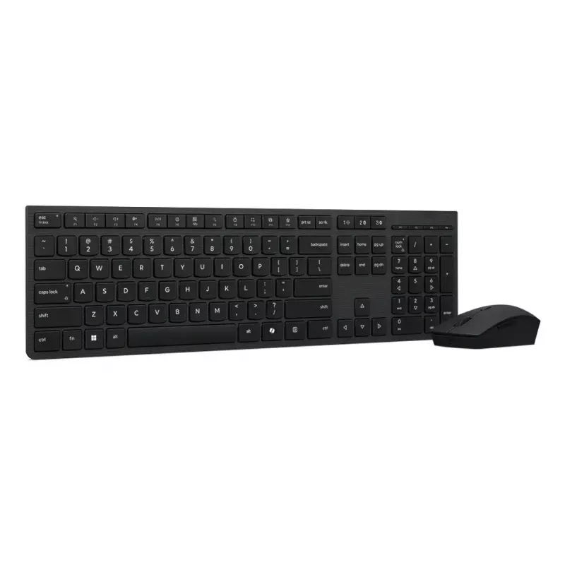 Keyboard and Mouse set Lenovo 4X31R64328 — Full-size (100%), RF Wireless + Bluetooth, German layout, Black