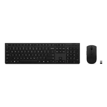 Keyboard and Mouse set Lenovo 4X31R64328 — Full-size (100%), RF Wireless + Bluetooth, German layout, Black