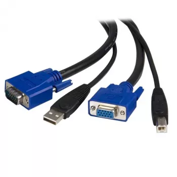 StarTech.com 10 ft 2-in-1 Universal USB KVM Cable, 3 m, USB, USB, VGA, Black, USB A + VGA