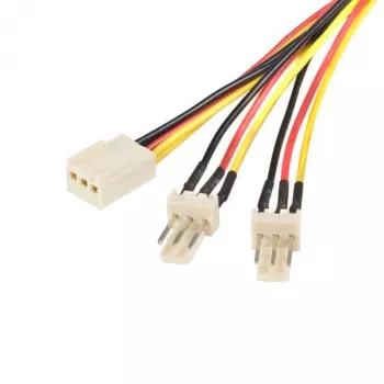 StarTech.com 12in TX3 Fan Power Splitter Cable, Molex (3-pin), 2 x Molex (3-pin), 0.3 m, Male, Female, Straight