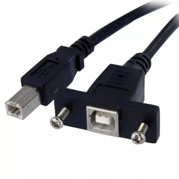 StarTech.com 3 ft Panel Mount USB Cable B to B - F/M, 0.91 m, USB B, USB B, USB 2.0, 0.48 Gbit/s, Black