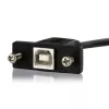 StarTech.com 3 ft Panel Mount USB Cable B to B - F/M, 0.91 m, USB B, USB B, USB 2.0, 0.48 Gbit/s, Black